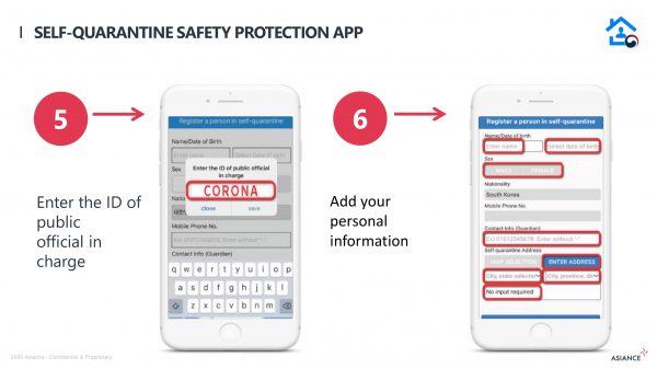 Self-quarantine safety protection app